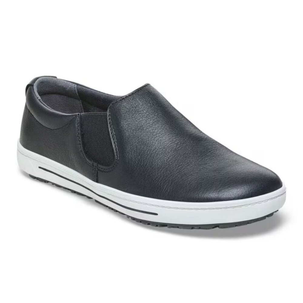 Birkenstock QO 400 Leather Black Comfort Work Sneakers Slip Resistant‎ Size 10.5